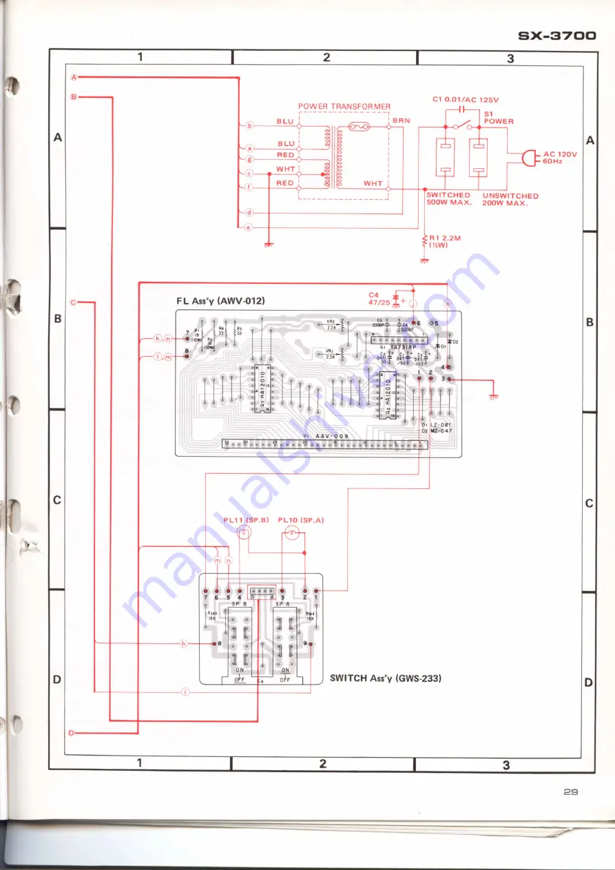 Pioneer SX-3700 Service Manual Download Page 29