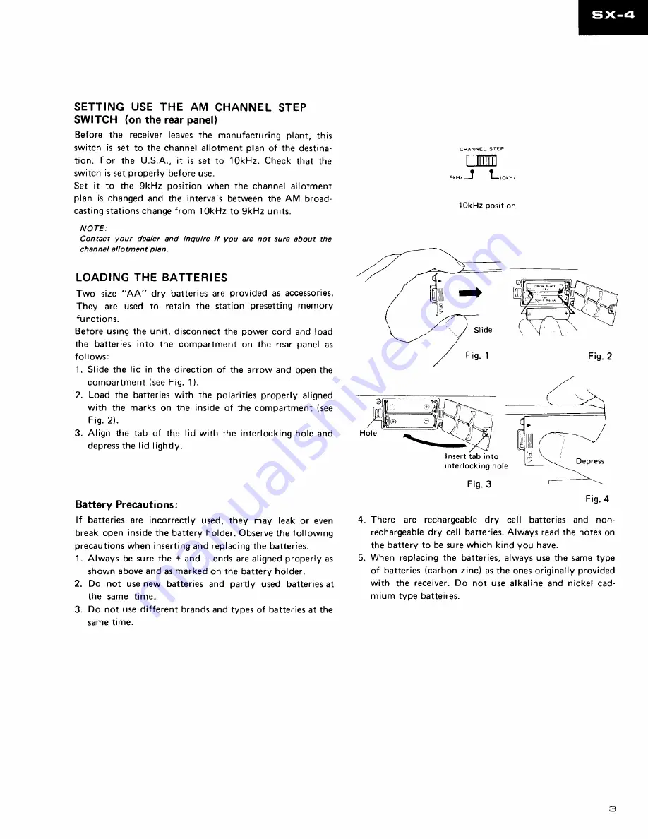 Pioneer SX-4 Service Manual Download Page 3