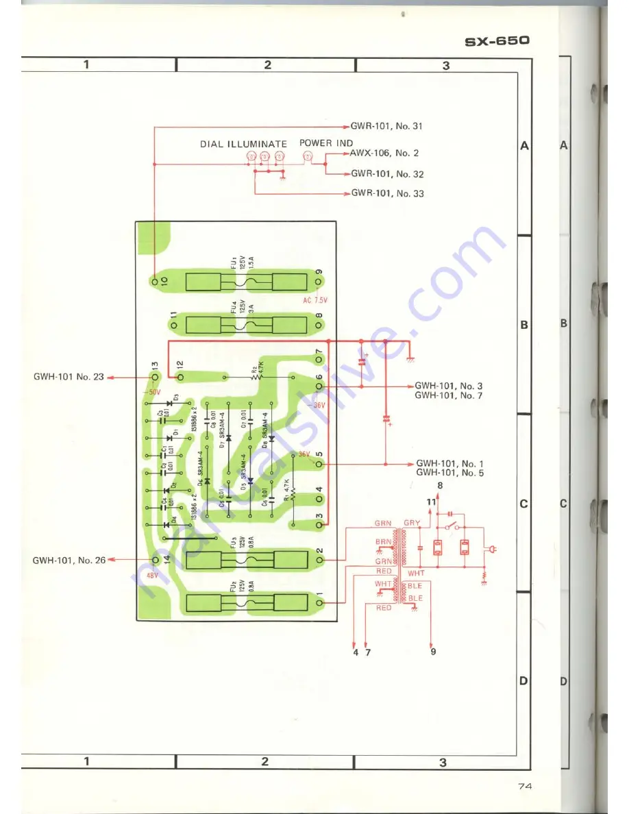 Pioneer SX-650 Service Manual Download Page 73