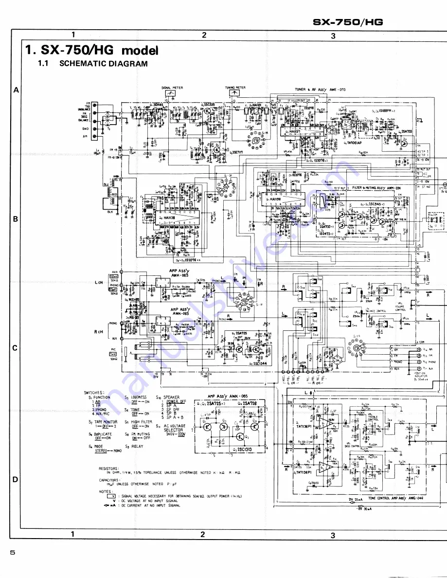 Pioneer SX-750 Service Manual Download Page 78