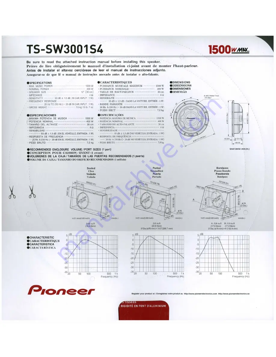 Pioneer T5-5W2501S2 Скачать руководство пользователя страница 5