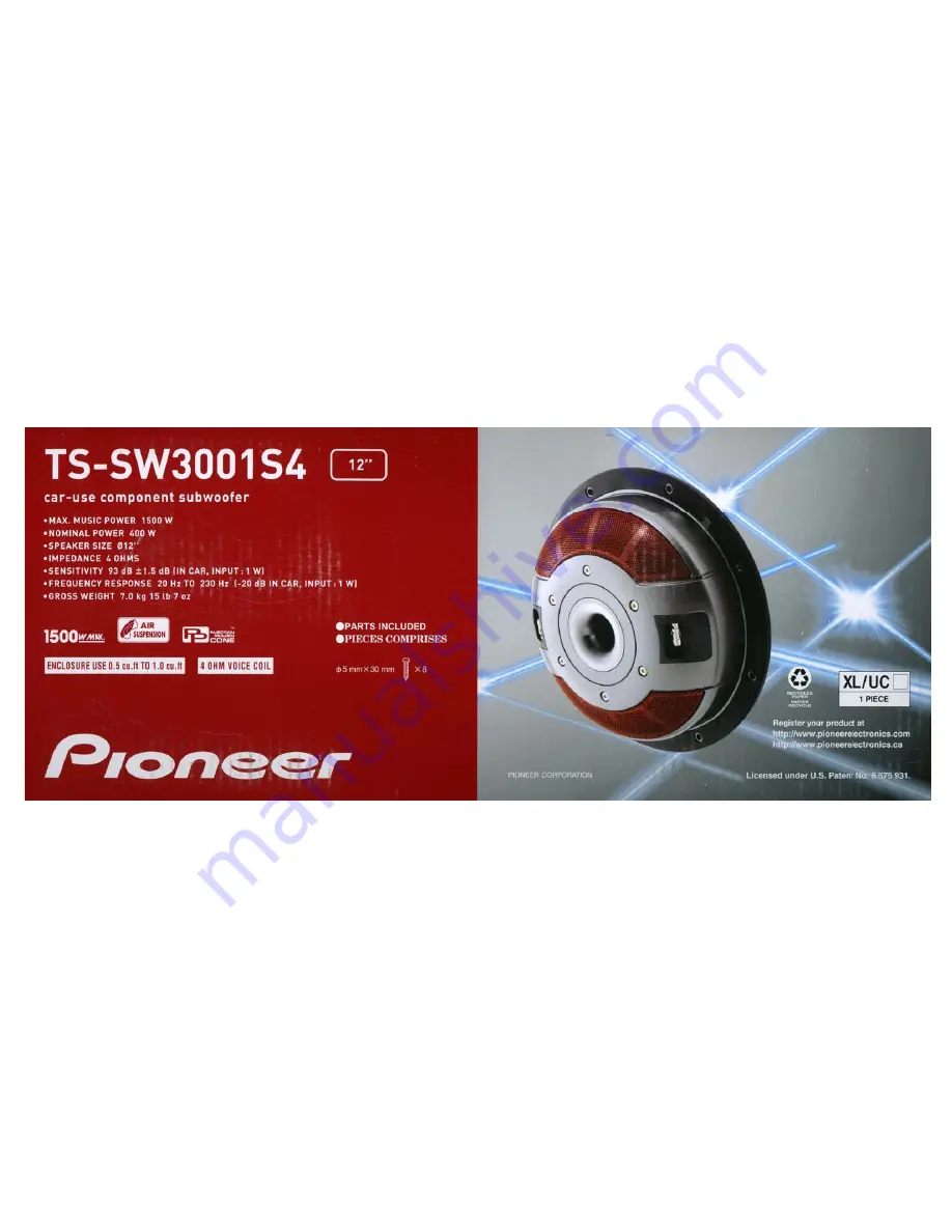 Pioneer T5-5W2501S2 Скачать руководство пользователя страница 7