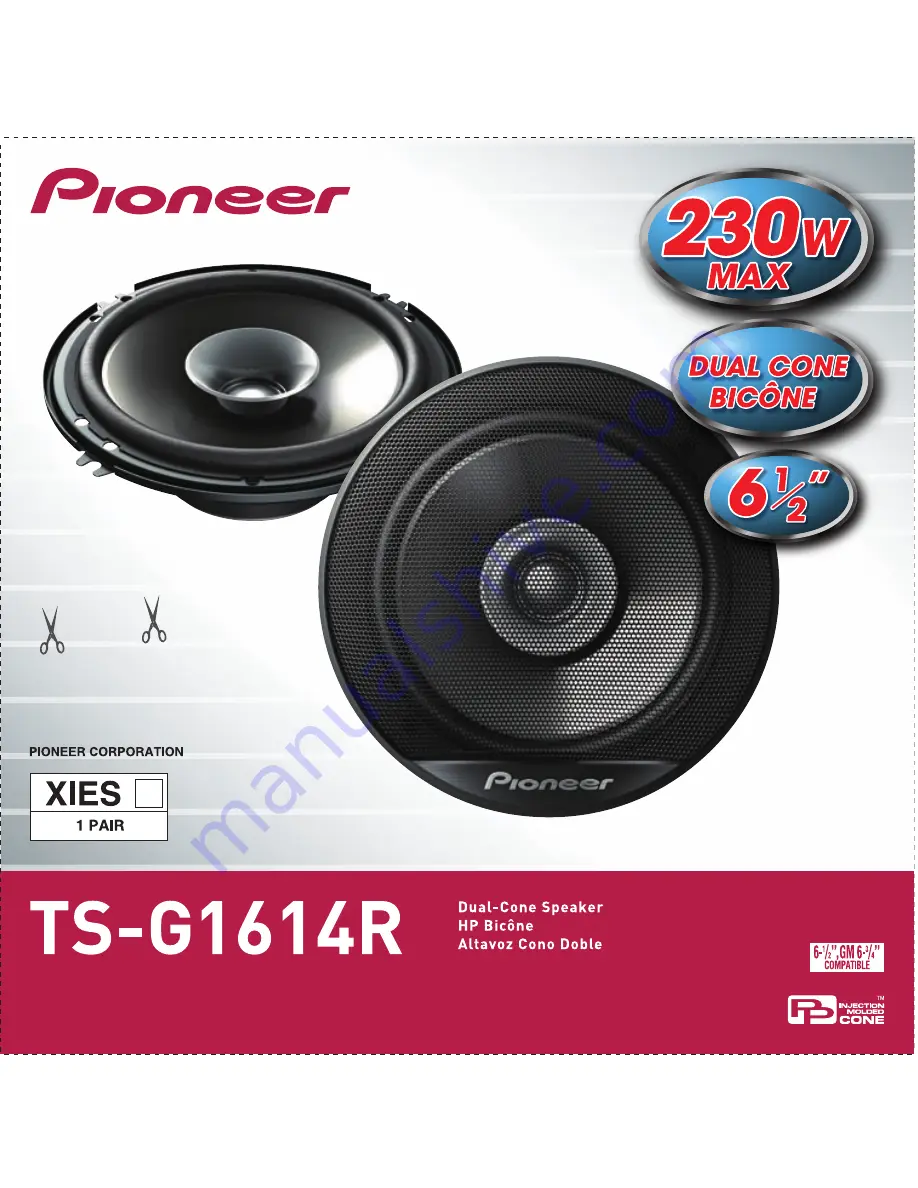 Pioneer TS-G1614R Instruction Manual Download Page 3