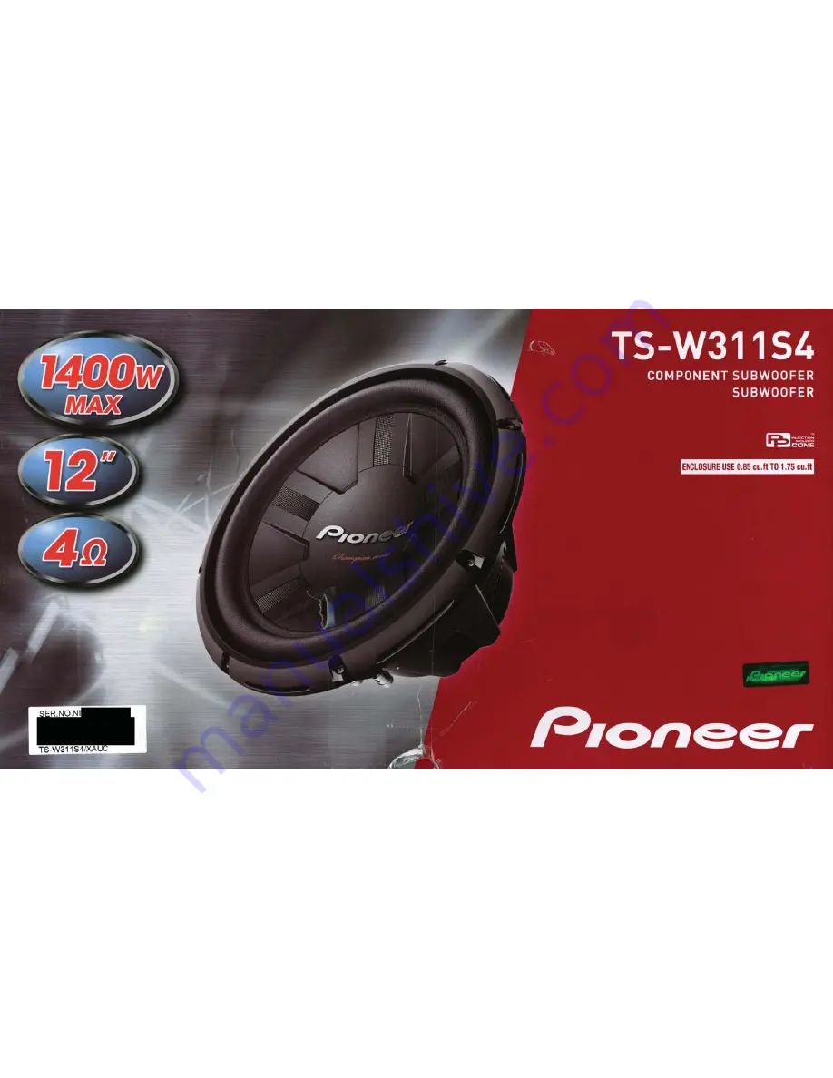 Pioneer TS-W261D4 Скачать руководство пользователя страница 7