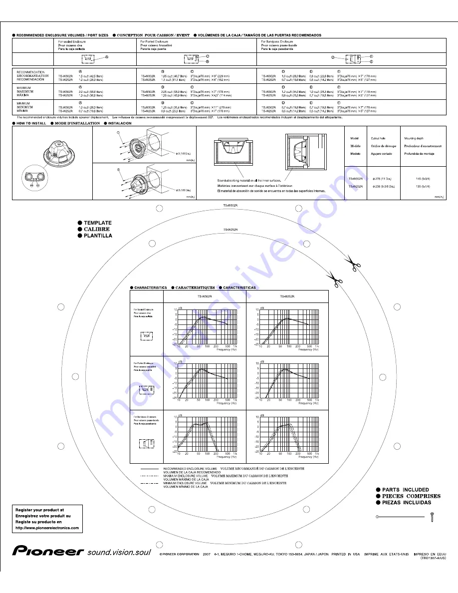 Pioneer TS-W302R - Car Subwoofer Driver Скачать руководство пользователя страница 2