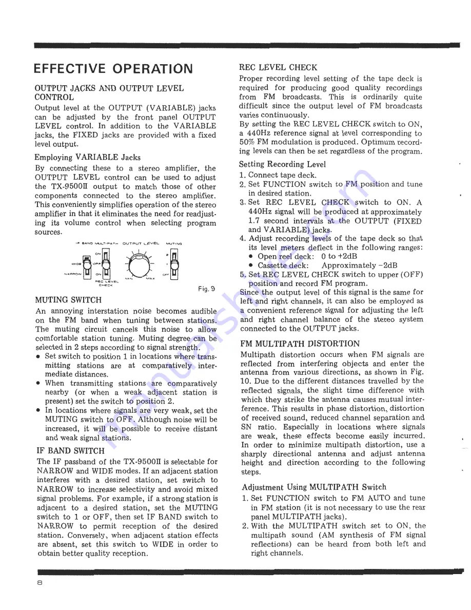 Pioneer TX-9500II Operating Instructions Manual Download Page 8