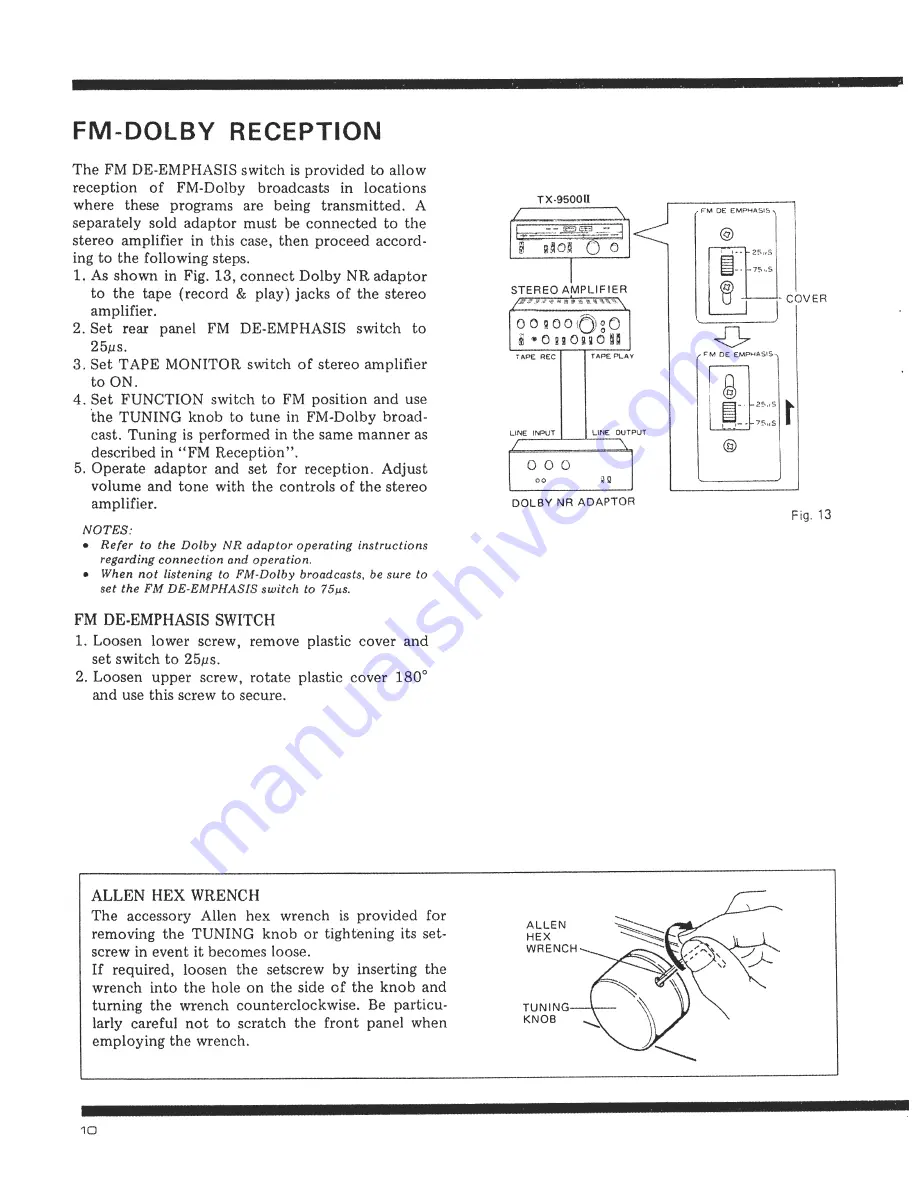 Pioneer TX-9500II Operating Instructions Manual Download Page 10