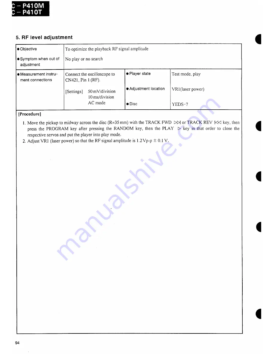 Pioneer XC-P410M Service Manual Download Page 108