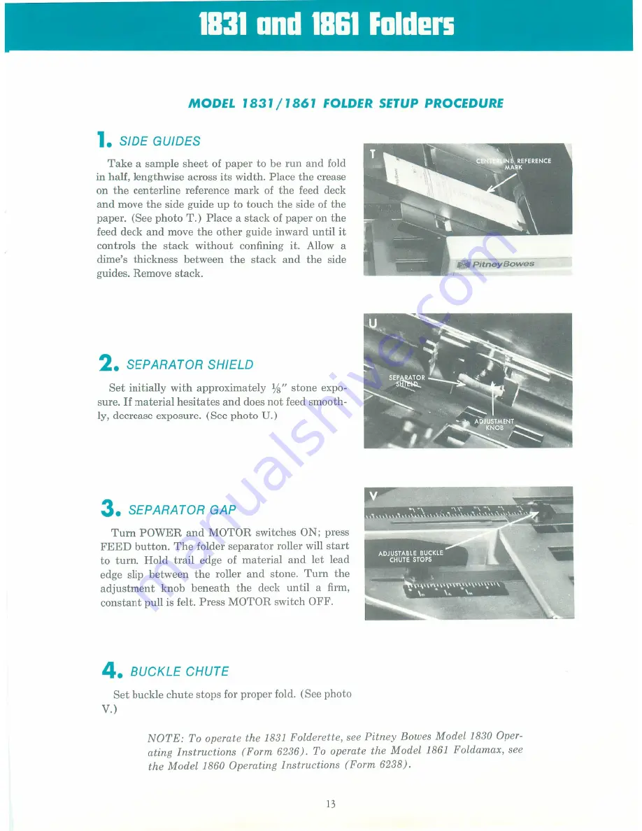 Pitney Bowes 3307 Operating Instructions Manual Download Page 14