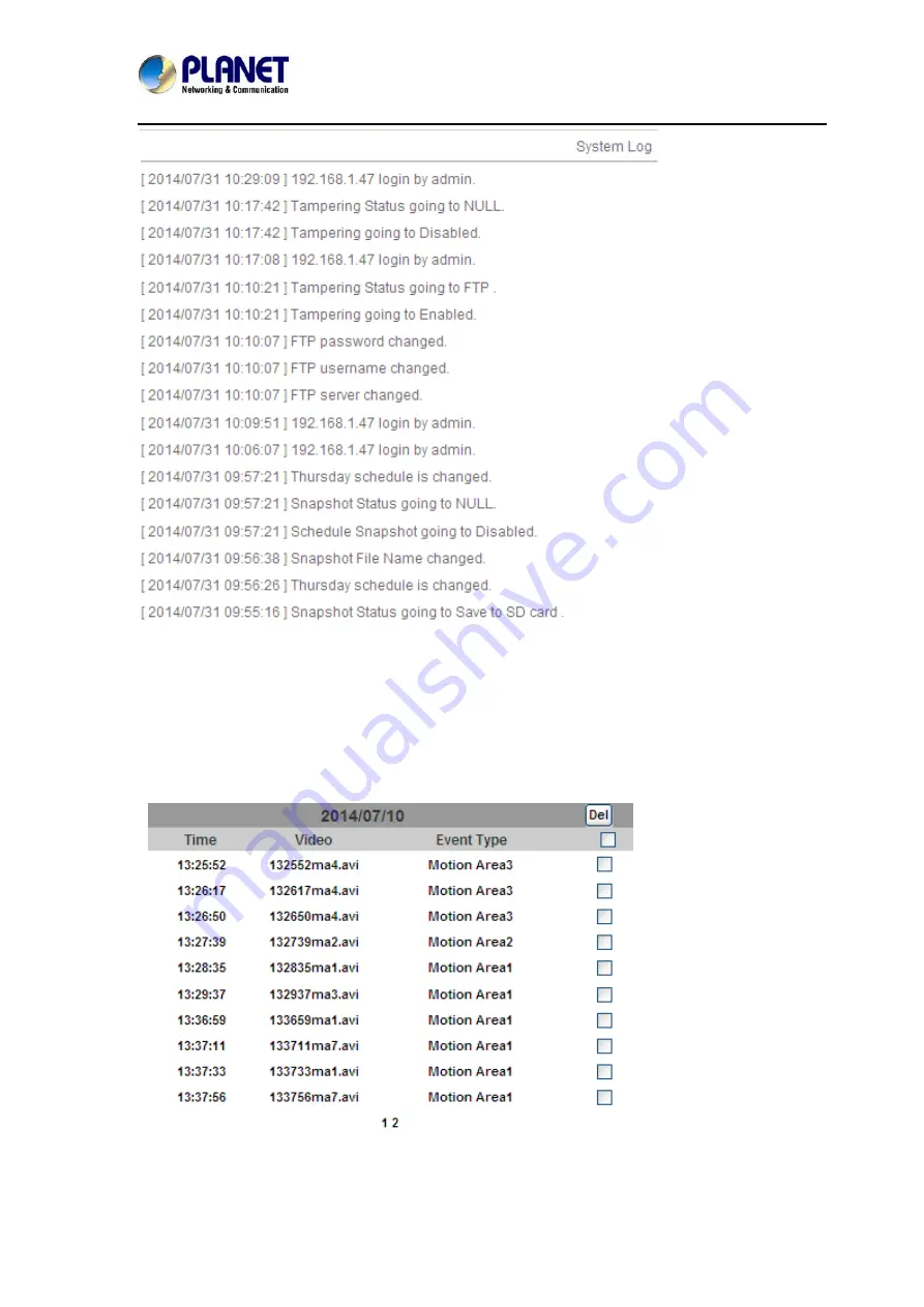 Planet Networking & Communication ICA-5260V Скачать руководство пользователя страница 62