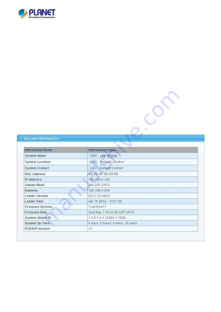 Planet Networking & Communication LRP-1622CS Скачать руководство пользователя страница 50