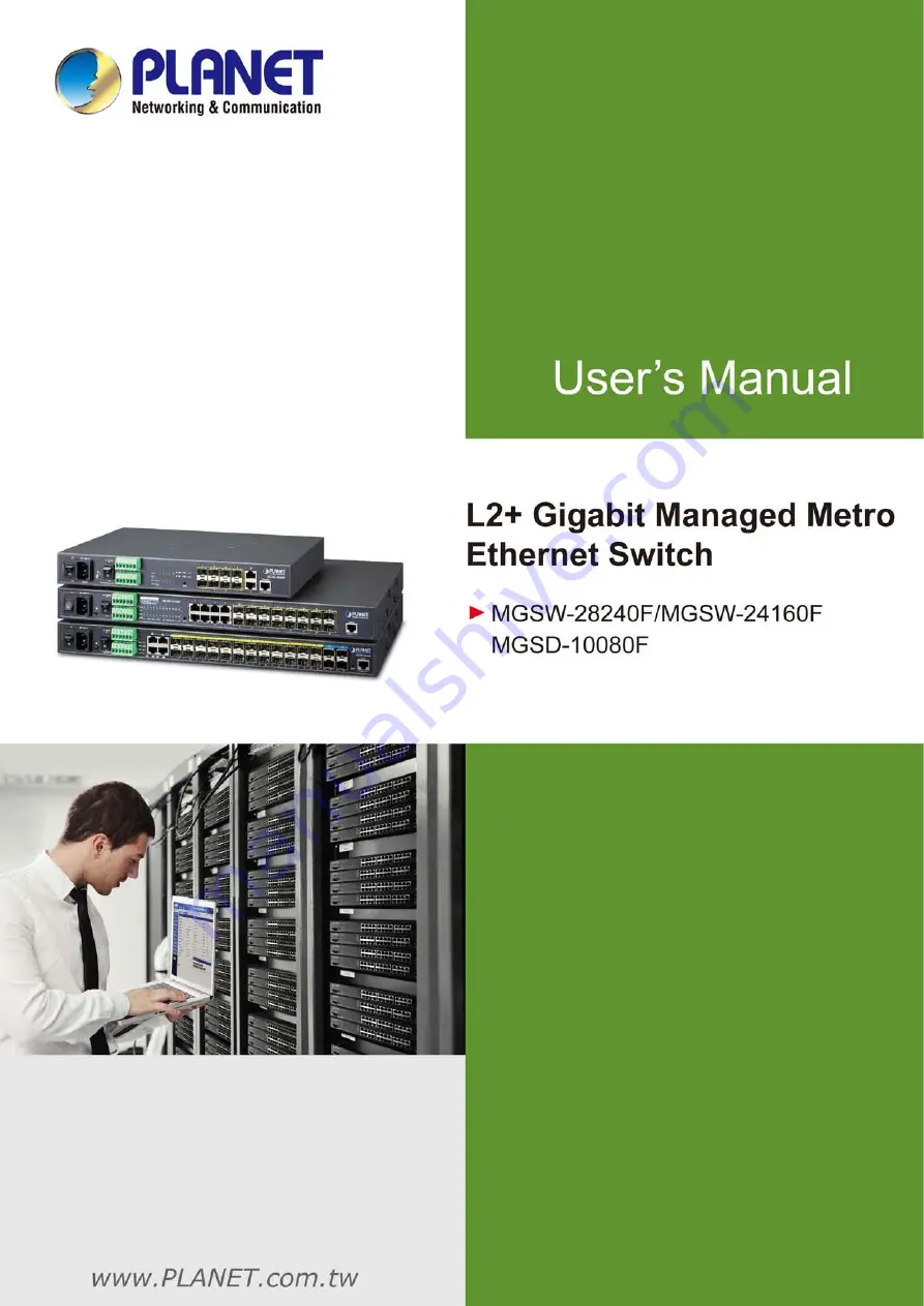 Planet Networking & Communication MGSD-10080F User Manual Download Page 1