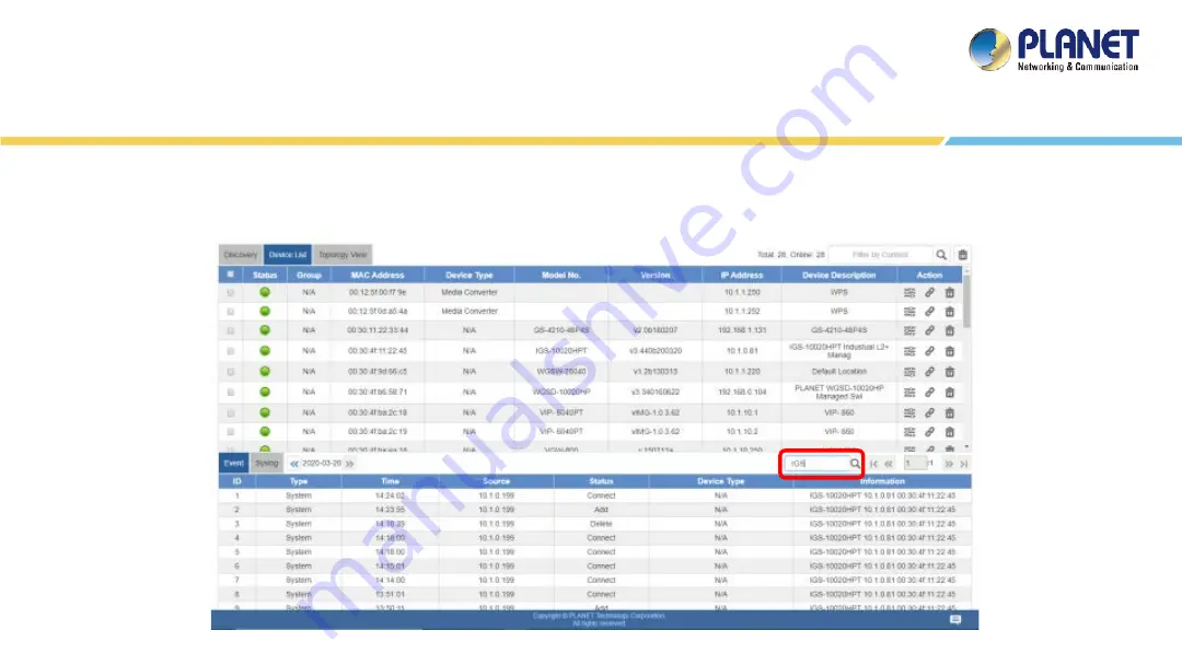 Planet Networking & Communication NMS-1000V Quick User Manual Download Page 38