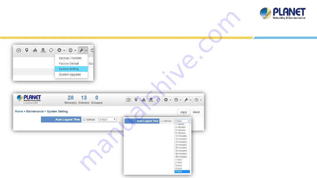 Planet Networking & Communication NMS-1000V Quick User Manual Download Page 84