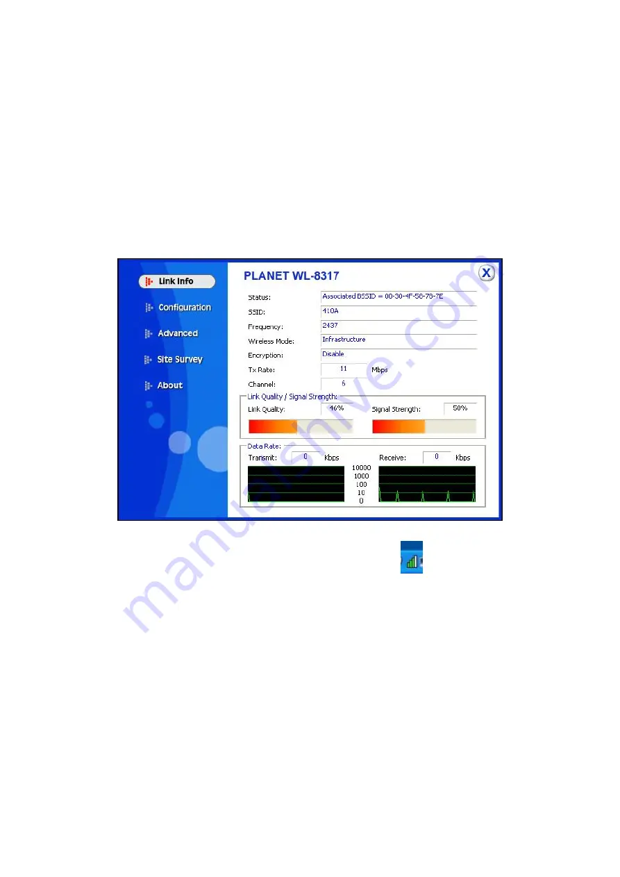 Planet 802.11g Wireless PCI Adapter WL-8317 User Manual Download Page 11