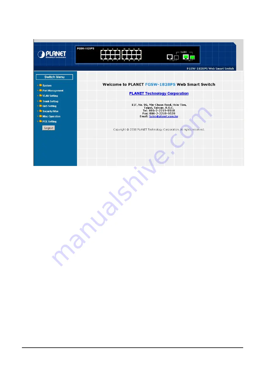 Planet FGSW-1828PS User Manual Download Page 15