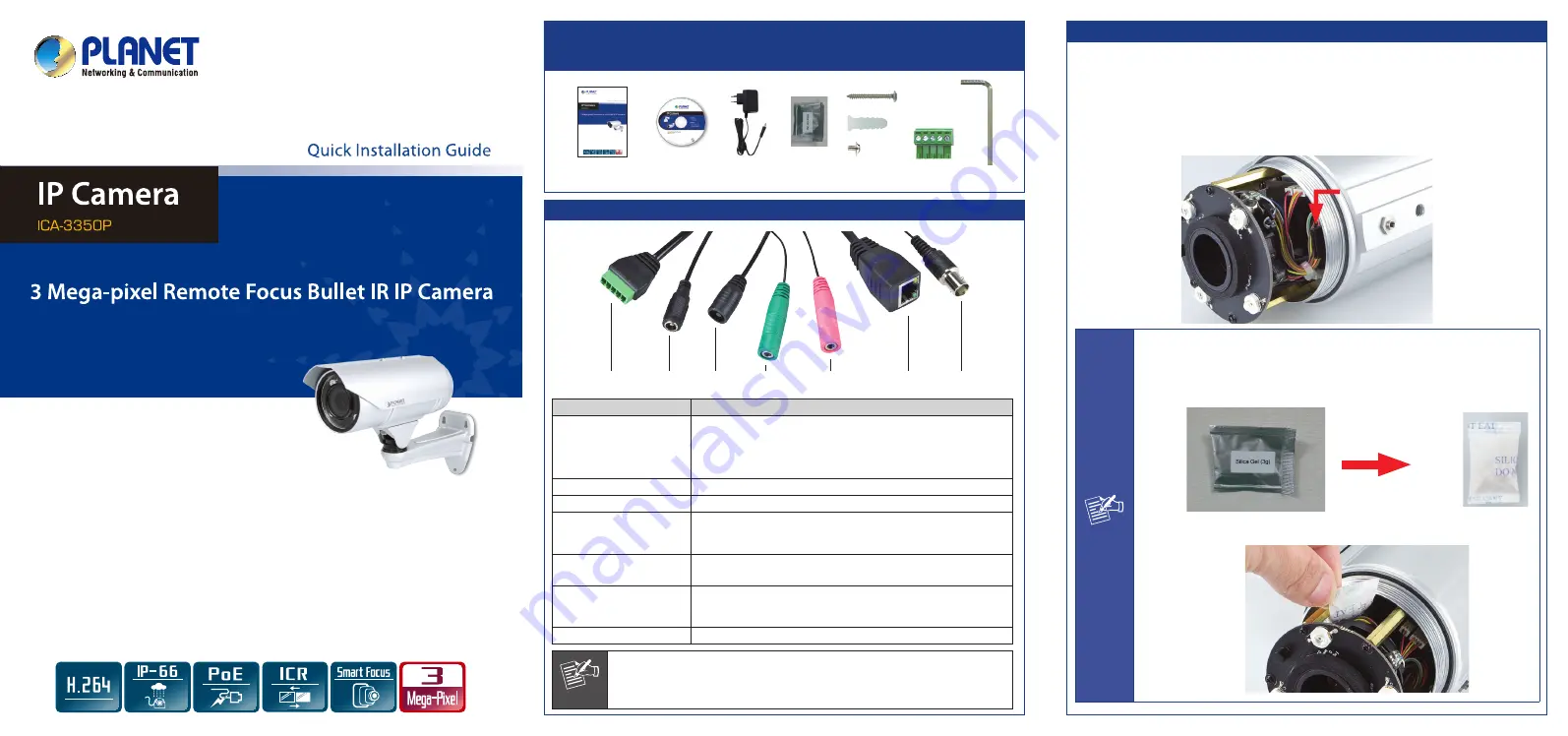 Planet ICA-3350P Quick Installation Manual Download Page 2