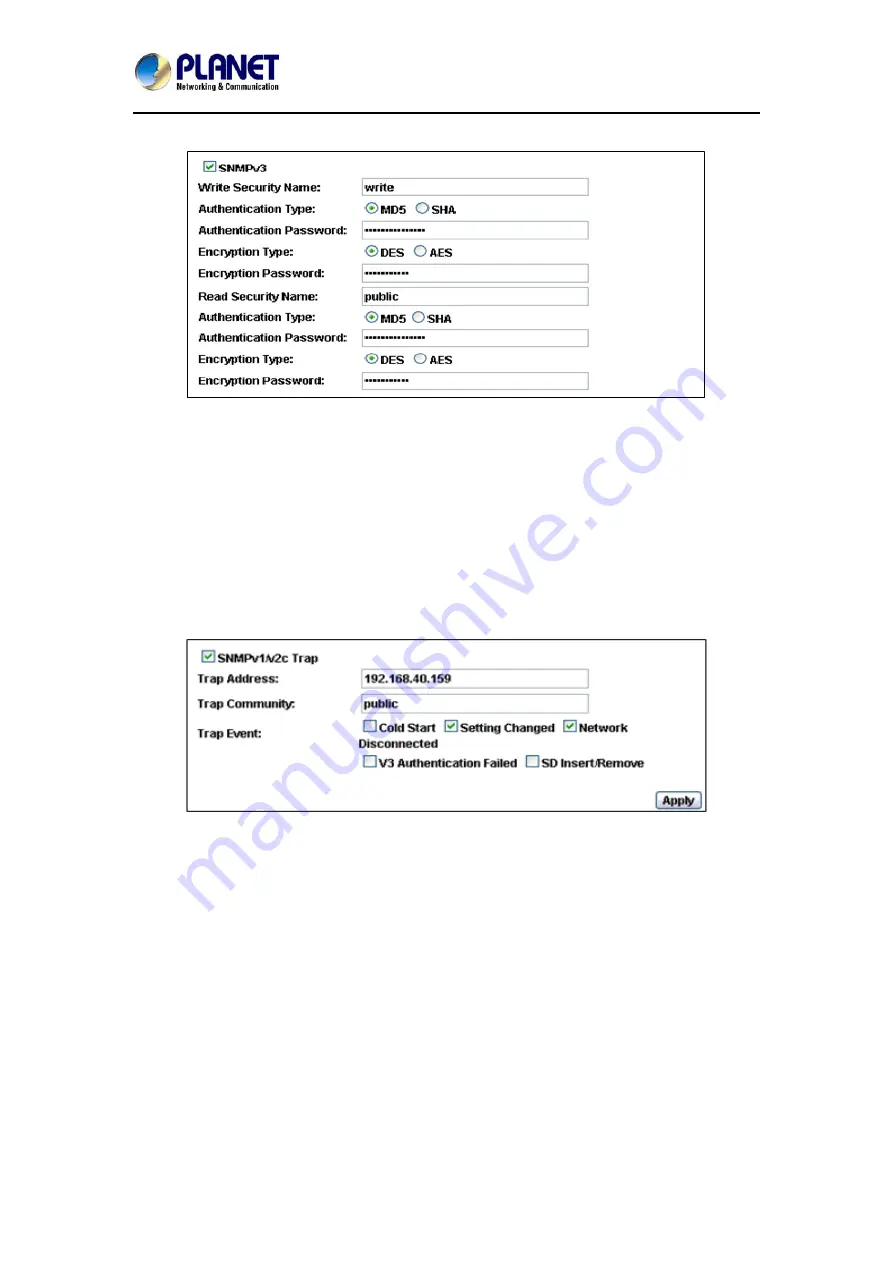 Planet ICA-5250V User Manual Download Page 43