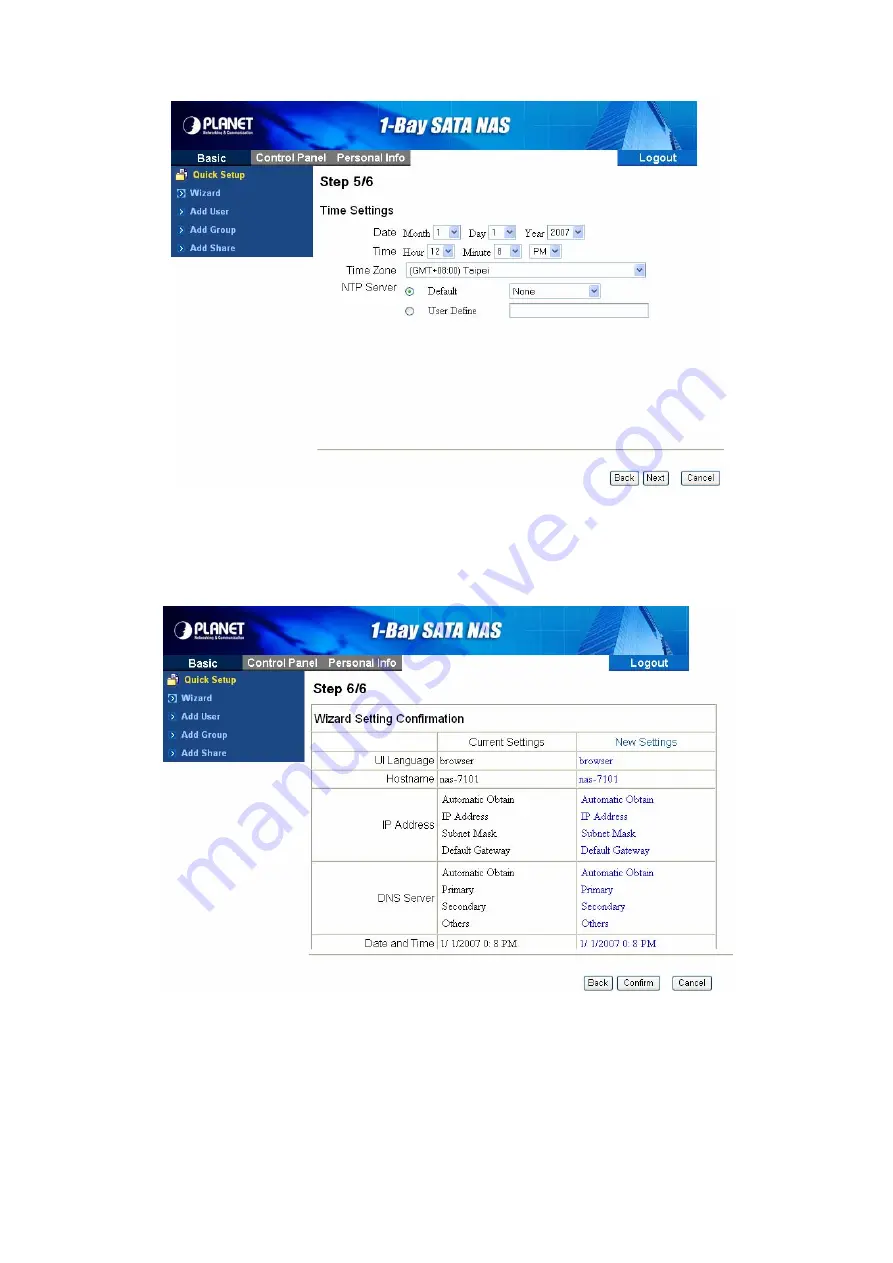 Planet NAS-7101 User Manual Download Page 16