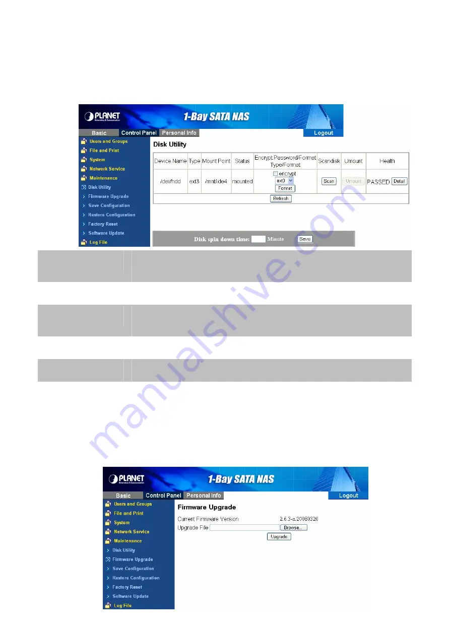 Planet NAS-7101 User Manual Download Page 32