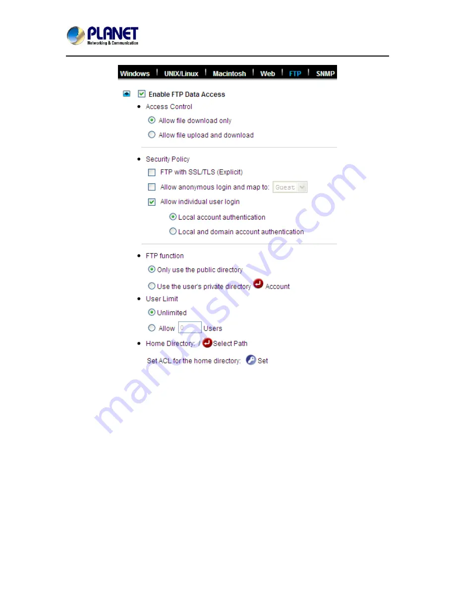 Planet NAS-7410 User Manual Download Page 36