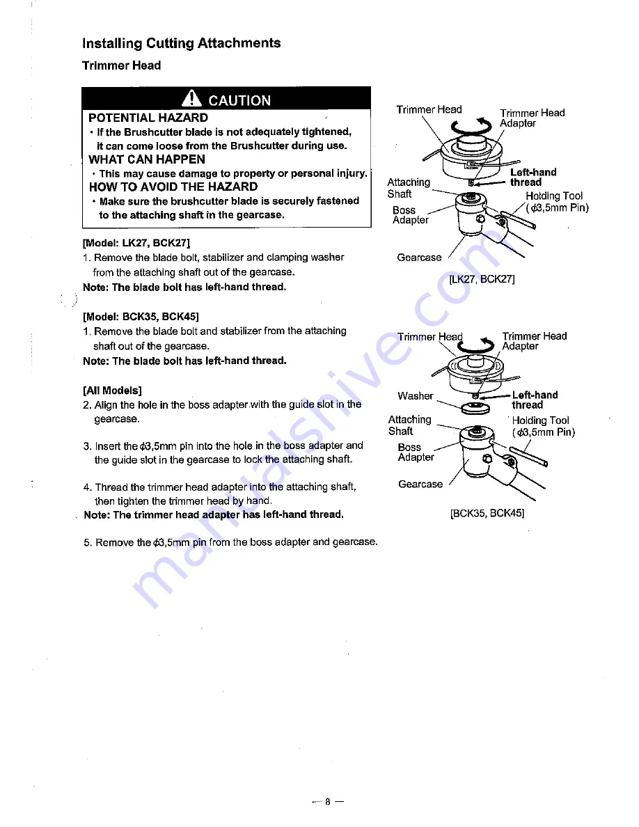 PLP BCK27 Owner'S Manual Download Page 9