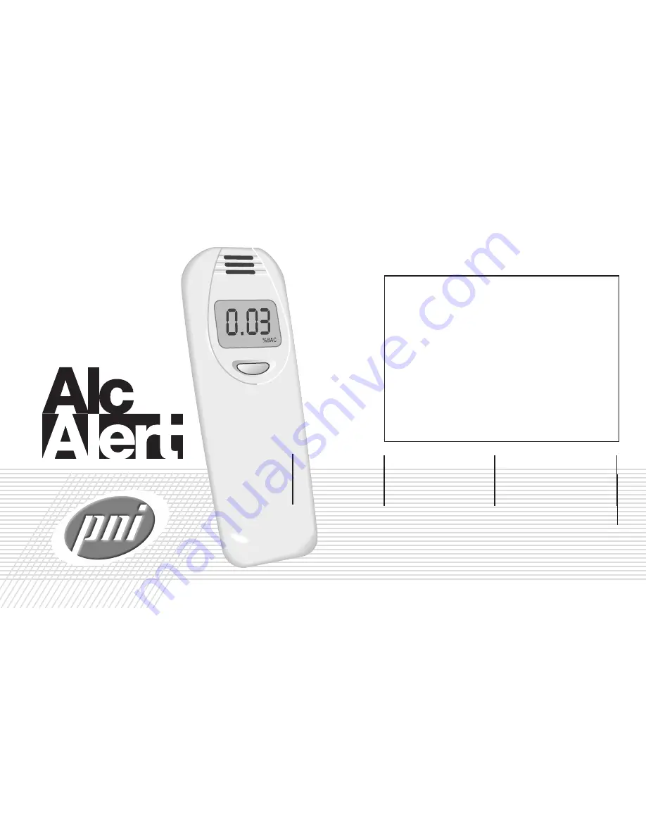 PNI AlcAlert BT5300 Скачать руководство пользователя страница 1