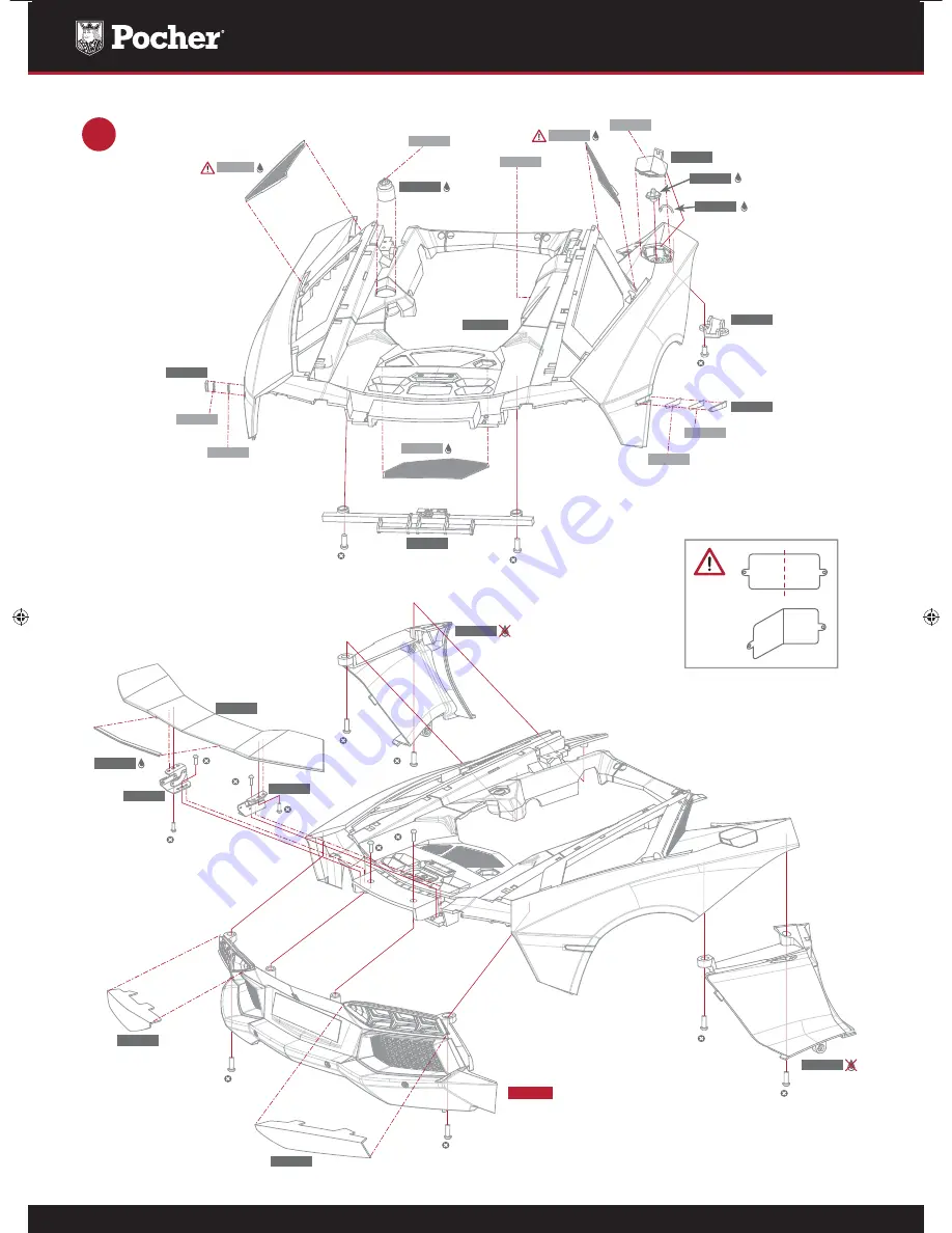 pocher Lamborghini Aventador LP-700-4 Assembly Manual Download Page 26