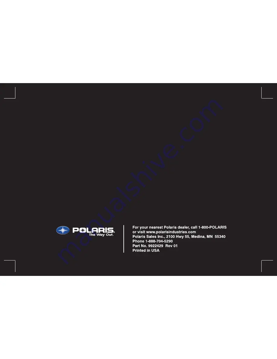 Polaris 2010 Kingpin Owner'S Manual Download Page 2