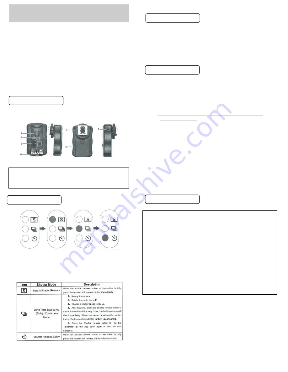 Polaris PFT-28 Instruction Manual Download Page 3