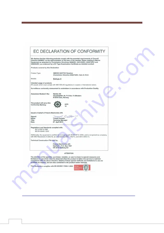 Polaris Sirius-3 Owners & Installation Manual Download Page 12