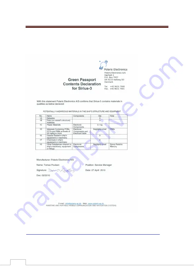 Polaris Sirius-3 Owners & Installation Manual Download Page 13