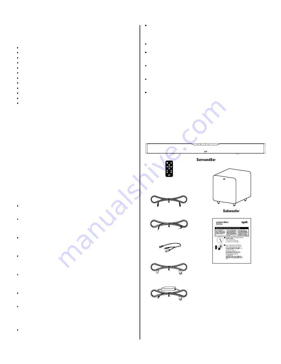 Polk Audio Surroundbar 9500BT User Manual Download Page 15