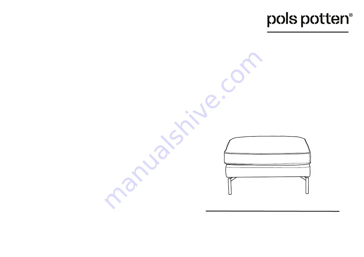 pols potten Pouf PPno.2 552-020 Series Instruction Manual Download Page 1