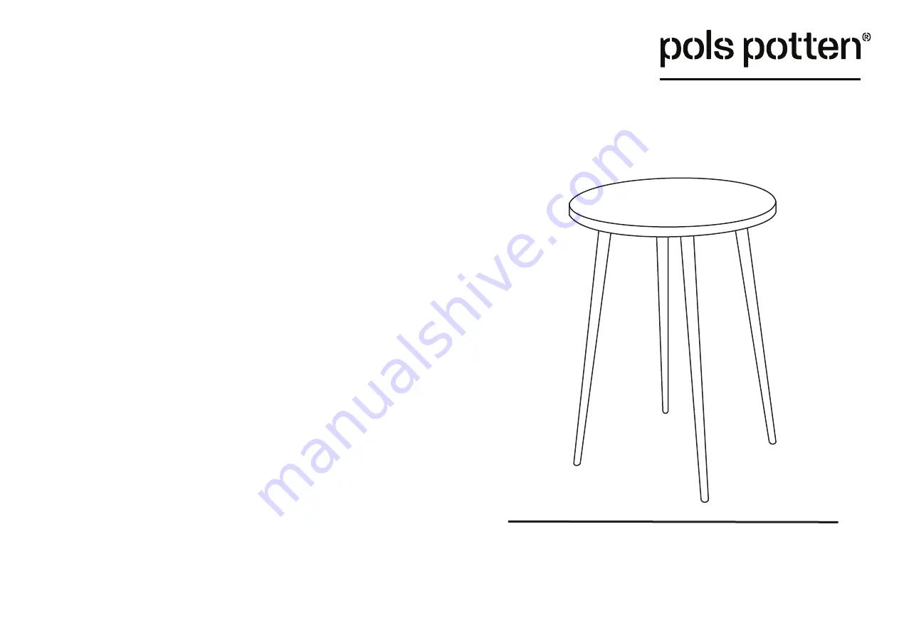 pols potten Side table marble look POL300-070-032 Instruction Manual Download Page 1