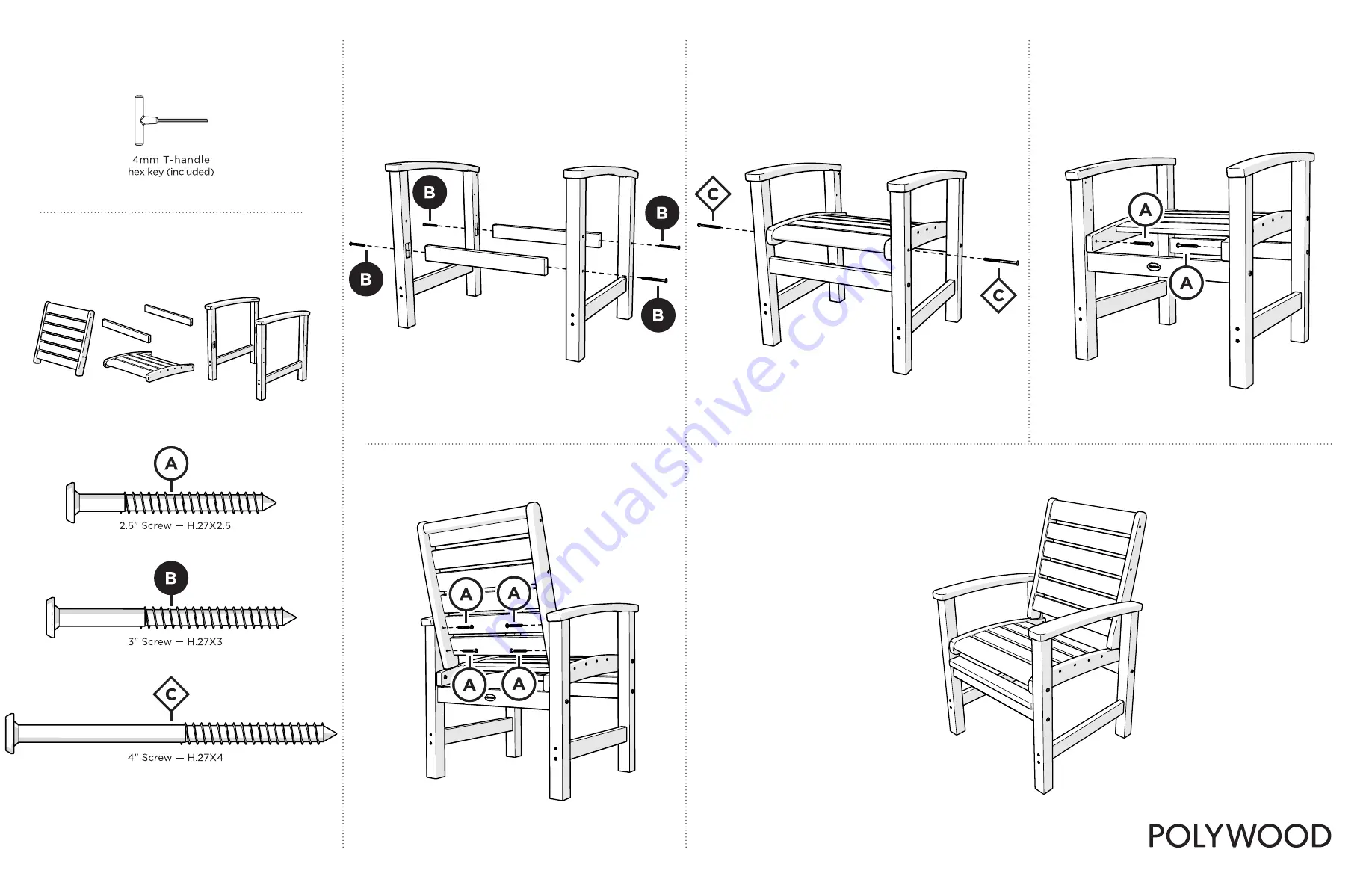 Polywood 1910 Assembly Instructions Download Page 2