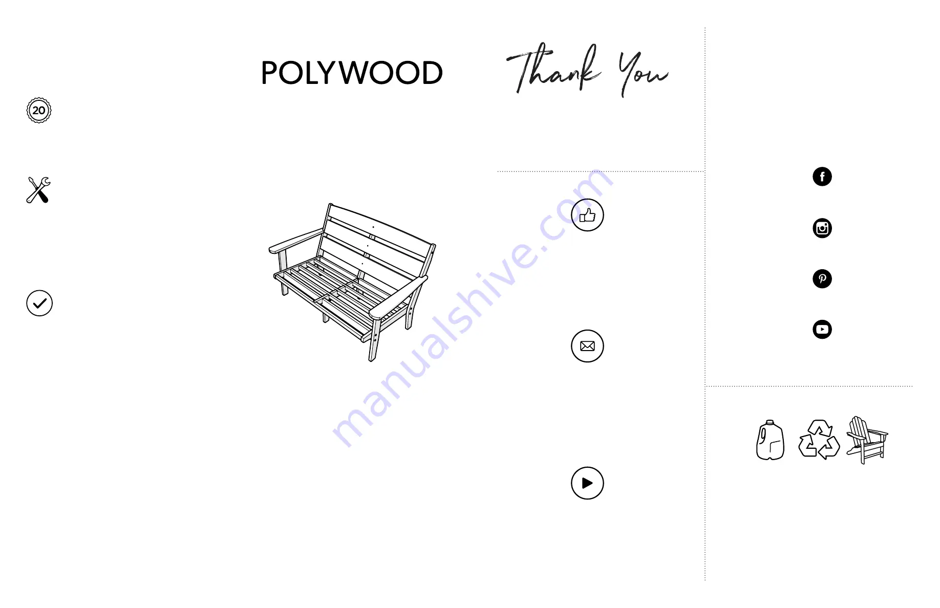 Polywood 4412X Assembly Instructions Download Page 1