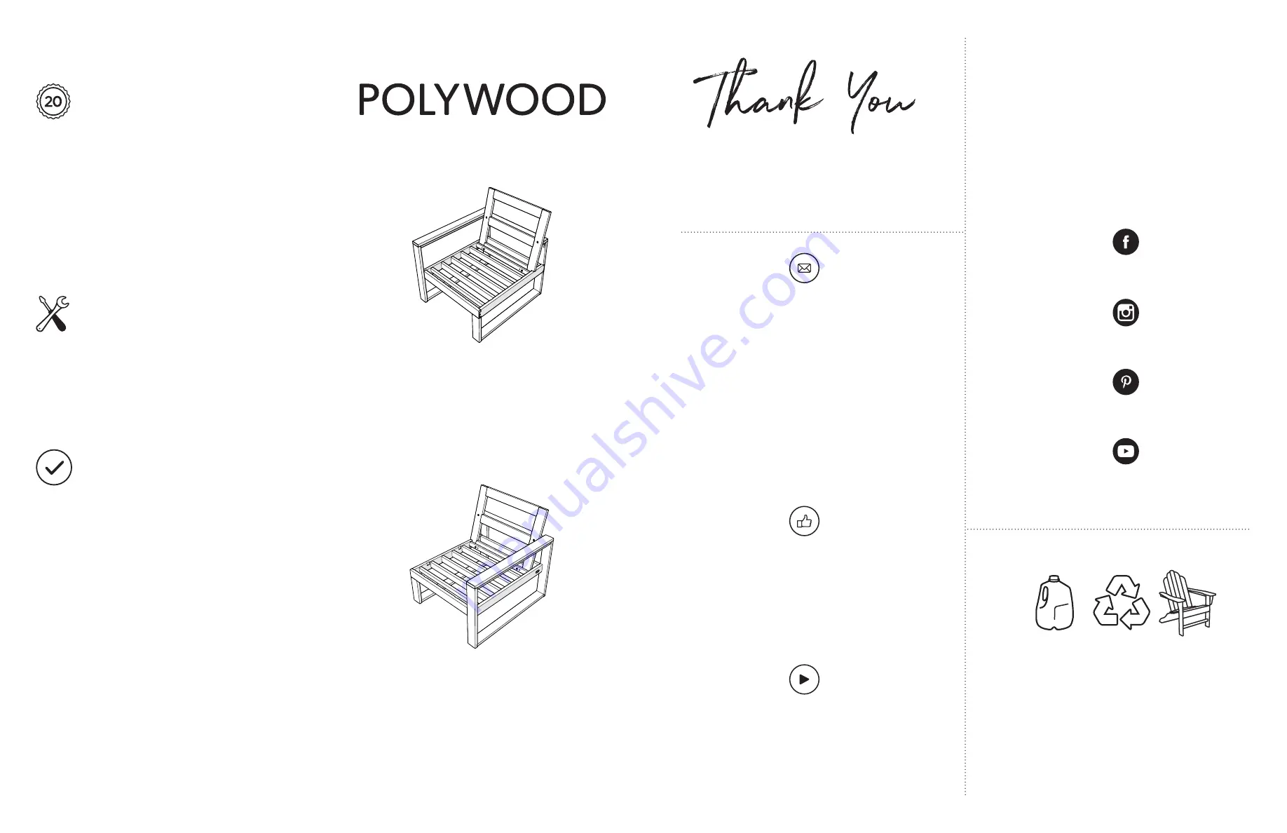 Polywood 4601LAFX Assembly Instructions Download Page 1