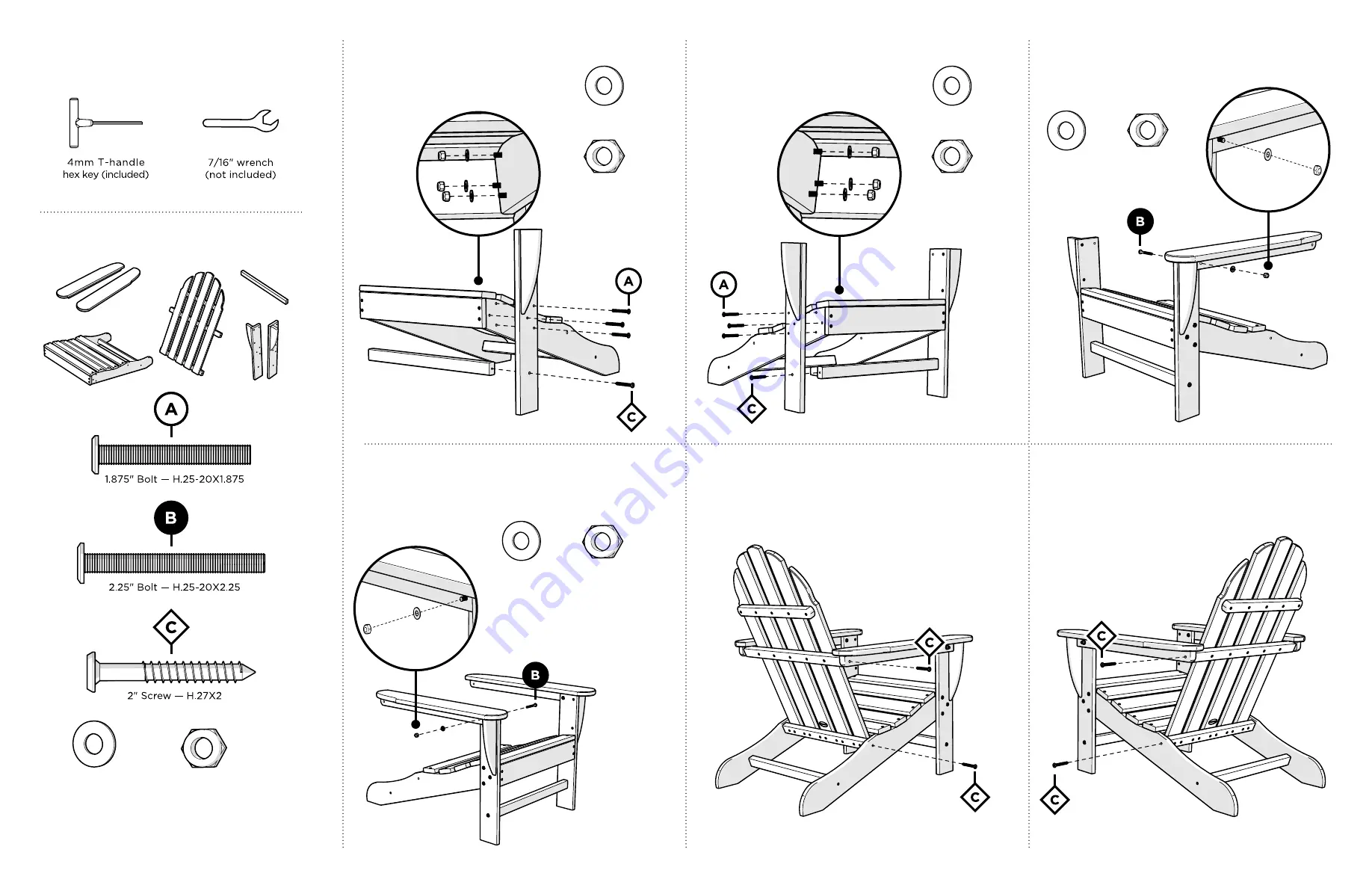 Polywood AD4030 Assembly Instructions Download Page 2