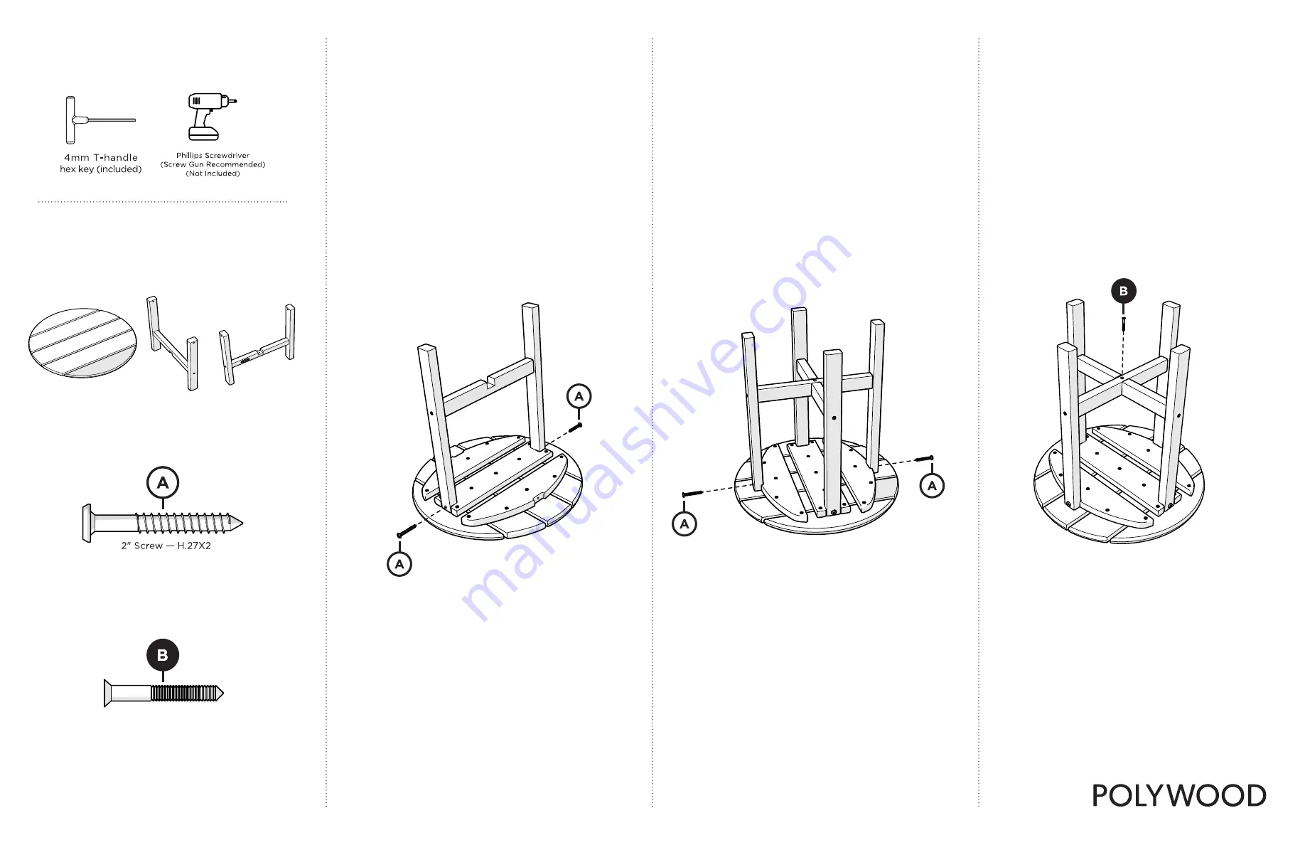 Polywood AD4030 Assembly Instructions Download Page 4