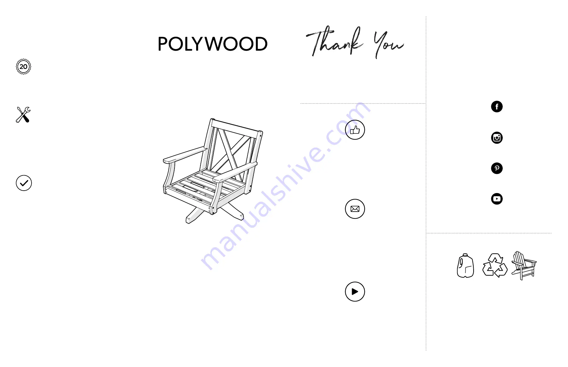 Polywood Braxton 4501SVX Assembly Instructions Download Page 1