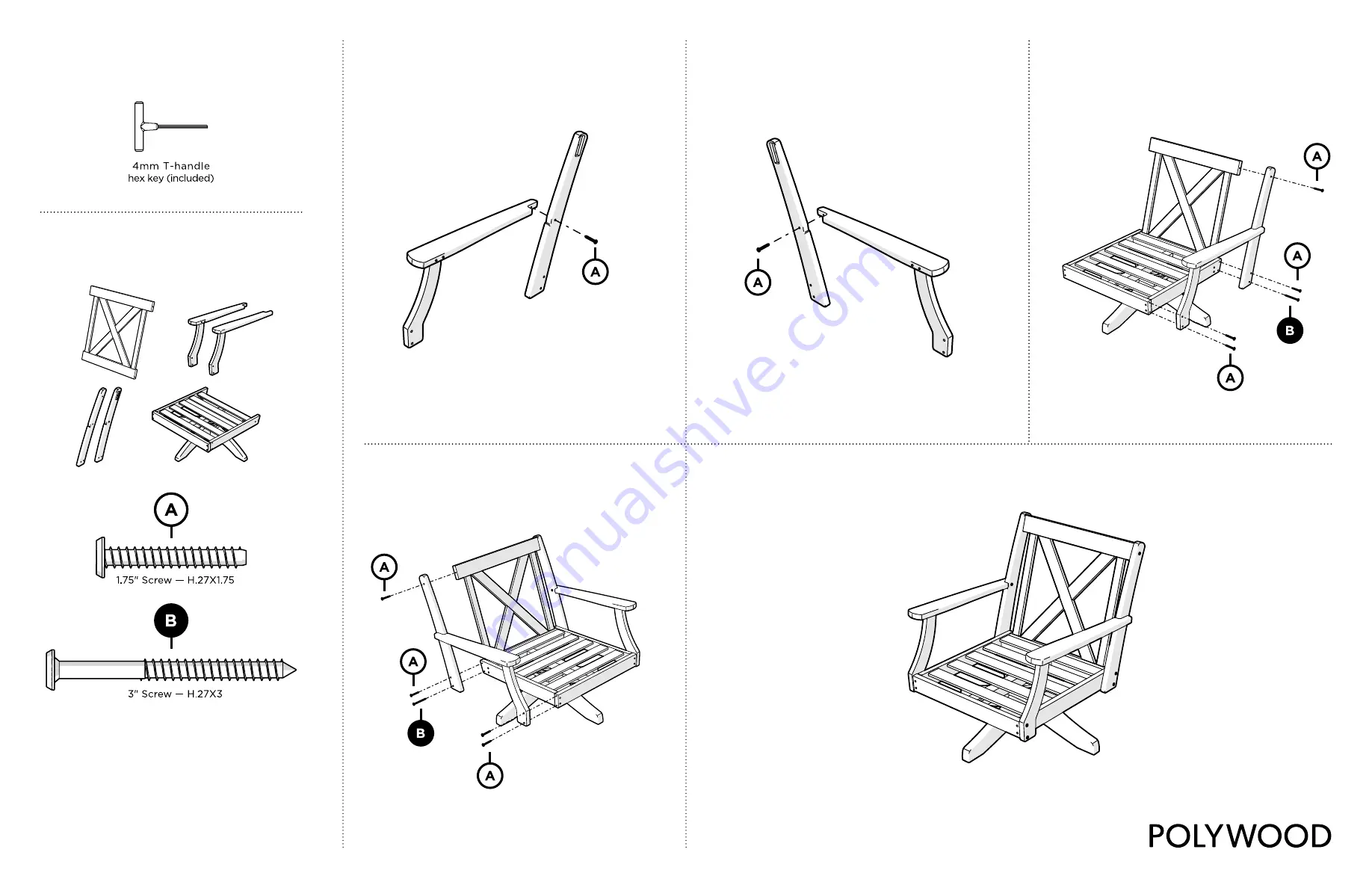 Polywood Braxton 4501SVX Assembly Instructions Download Page 2