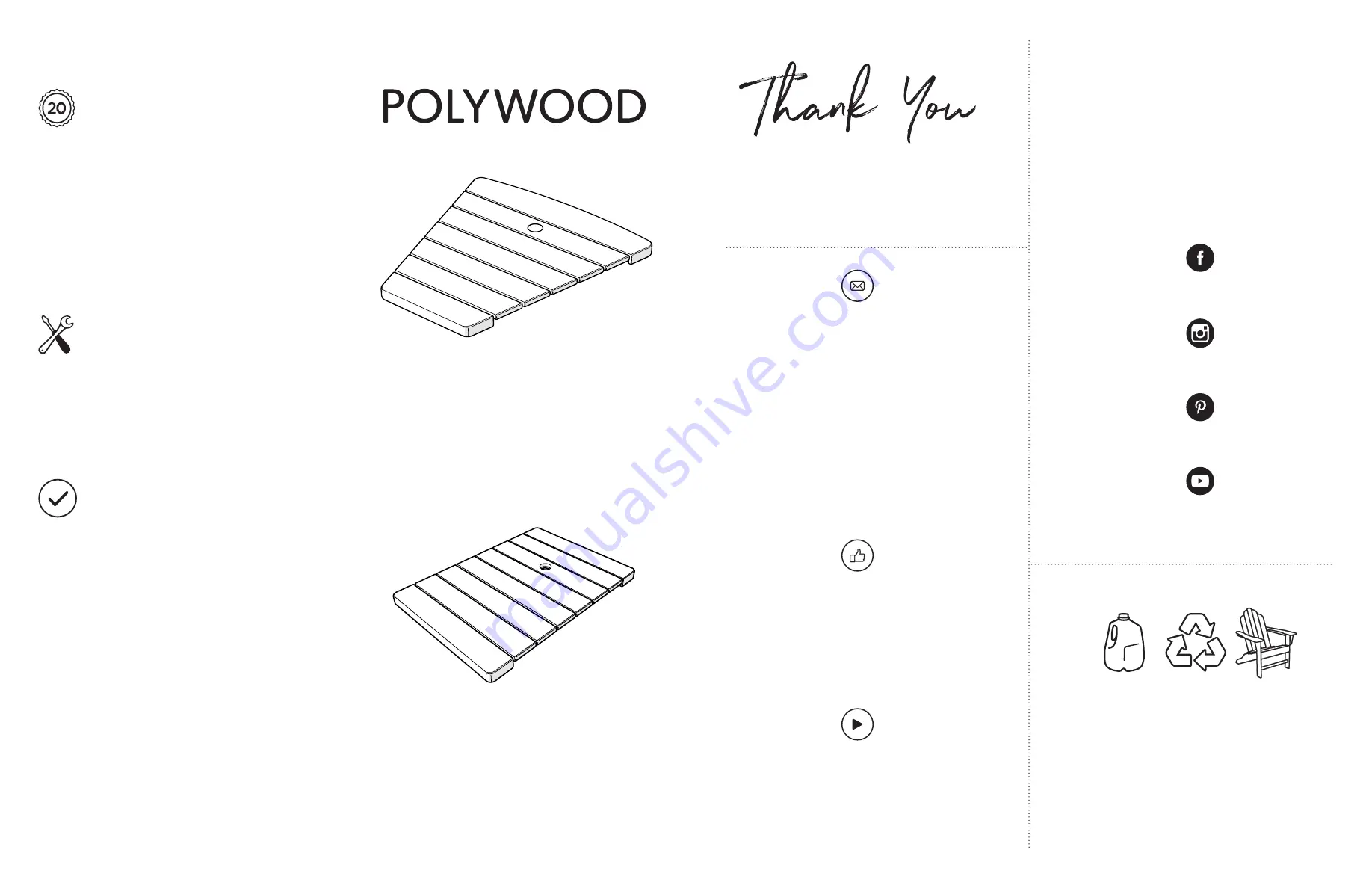 Polywood Classic TT53A Assembly Instructions Download Page 1