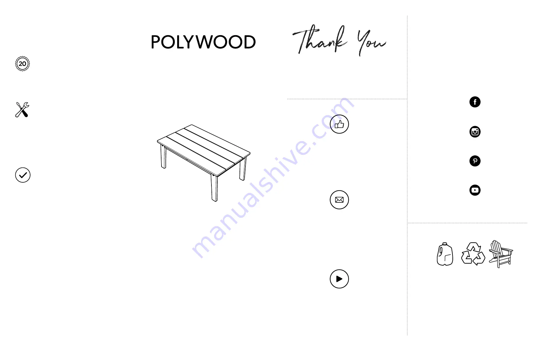 Polywood CTL2336 Assembly Instructions Download Page 1