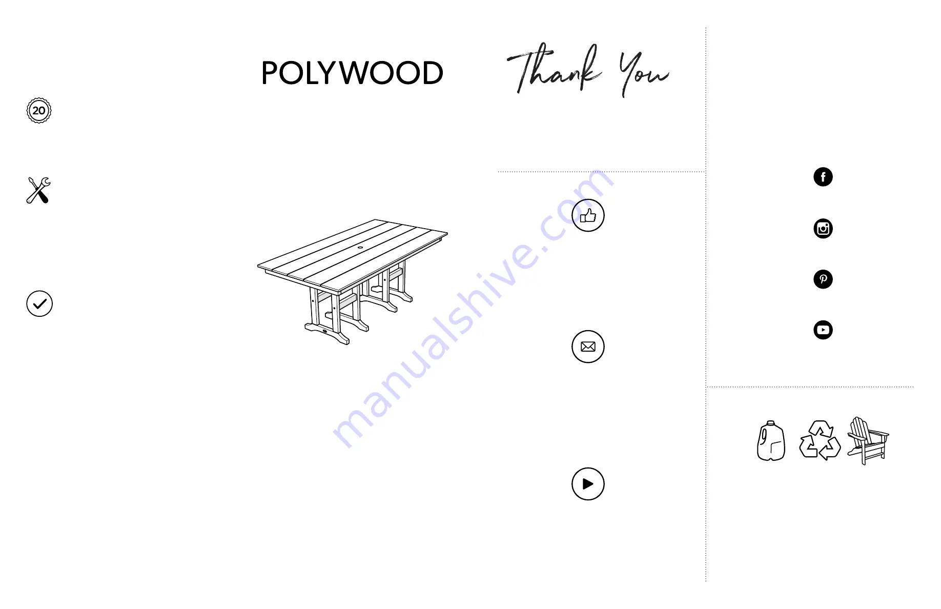 Polywood F3772 Assembly Instructions Download Page 1