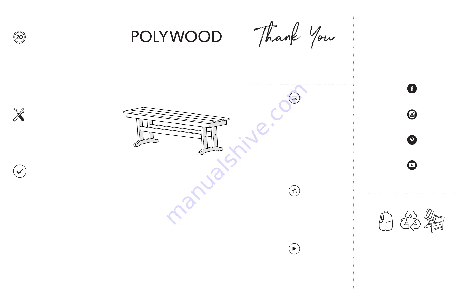 Polywood PL36-T1L3 Assembly Instructions Download Page 1