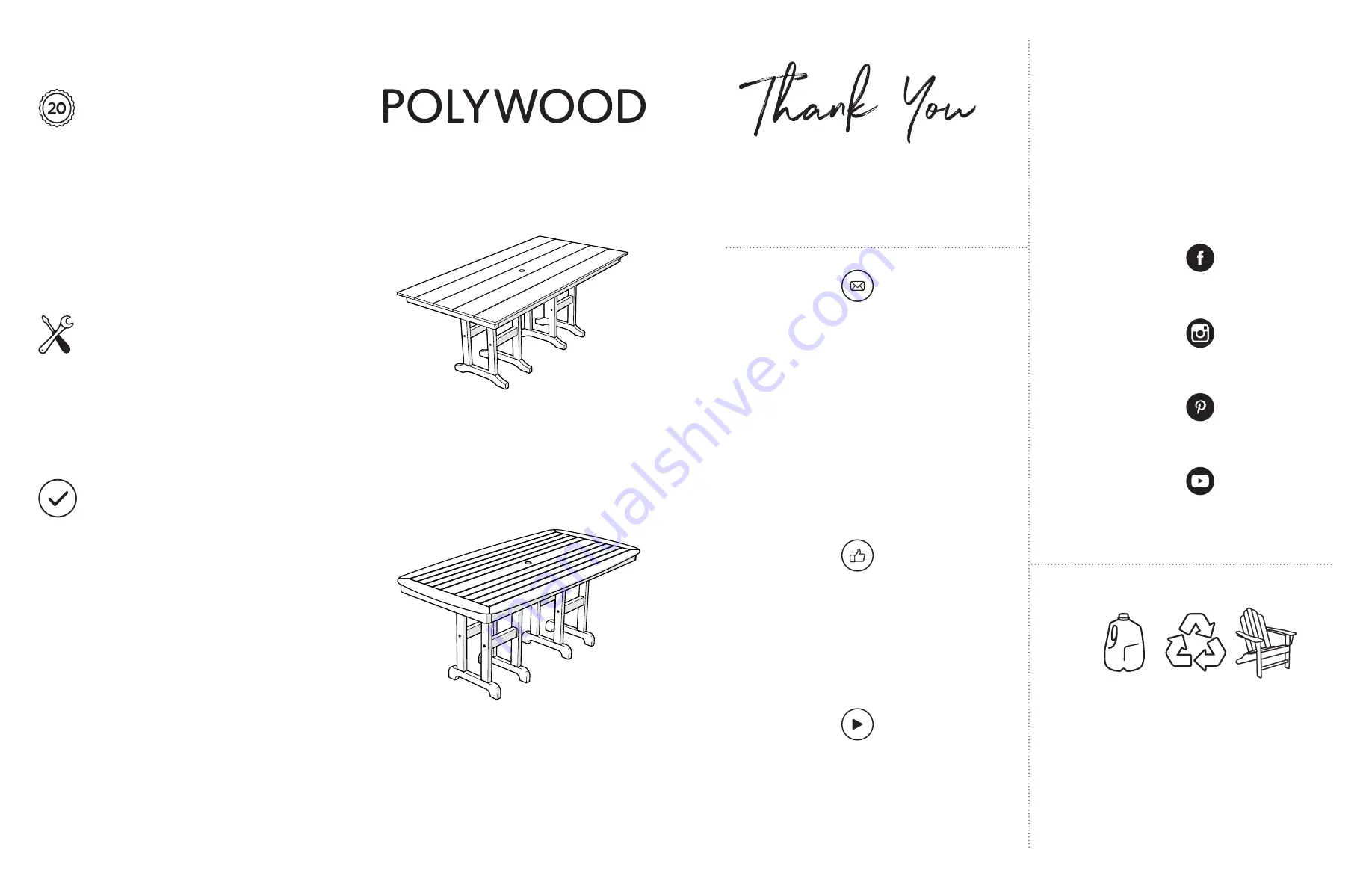 Polywood PWS1183-1 Скачать руководство пользователя страница 1