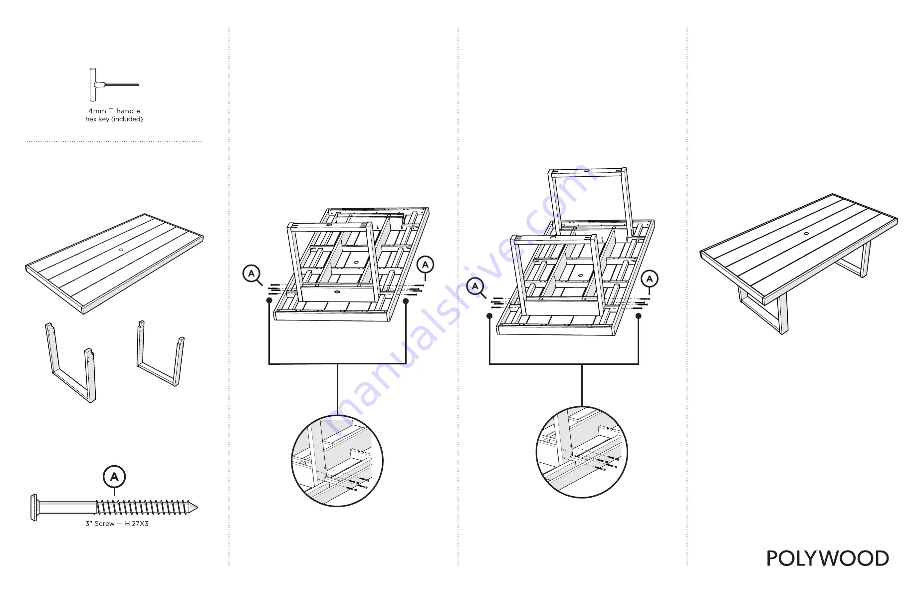 Polywood PWS875-1 Assembly Instructions Manual Download Page 2