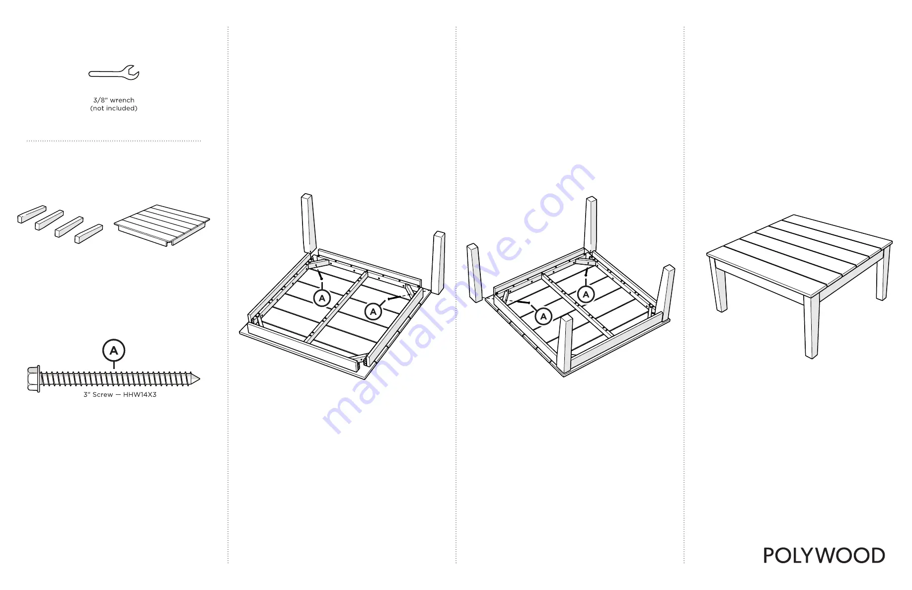 Polywood Vineyard Adirondack AD400 Assembly Instructions Download Page 4