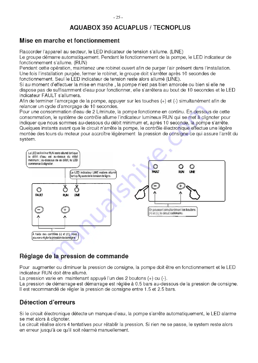 Pompes Guinard Loisirs AQUABOX 350 Operating Instructions Manual Download Page 25